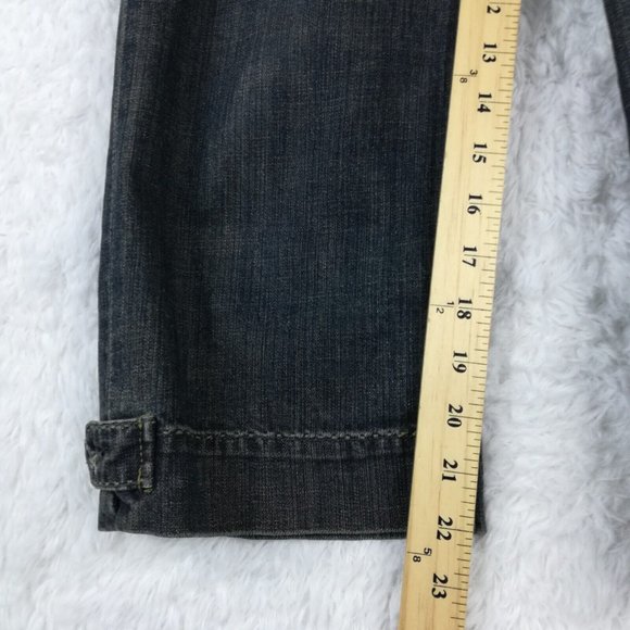 Cabi Womens Jeans Capri Wide Leg Blue Denim Dark Wash Low Rise 2 - Picture 10 of 13
